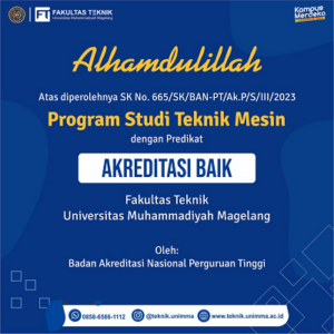 Teknik Mesin Unimma Terakreditasi Baik
