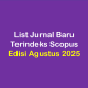 Jurnal Baru Terindeks Scopus Edisi Agustus 2025